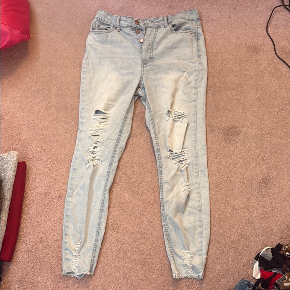Vanilla Star Blue Skinny Jeans Distressed